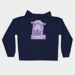 The Violet Sheep Of The Family Kids Hoodie